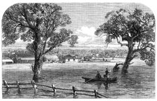 Floods at Melbourne, Australia: Punt Road, Richmond, 1864. Creator: Unknown.