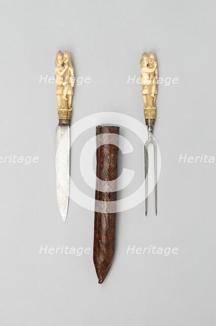 Knife and Fork with Sheath, Europe, late 17th century. Creator: Unknown.