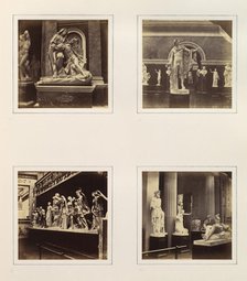 [Views in Greek Sculpture Gallery, Including A Pieta, Apollo Belvedere, Niobe and her ..., ca. 1859. Creator: Attributed to Philip Henry Delamotte.