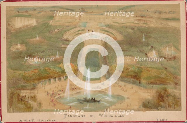 Panorama of Versailles, c.1880-c.1890. Creator: Unknown.