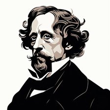 AI IMAGE - Illustration of Charles Dickens, 19th century, (2023). Creator: Heritage Images.