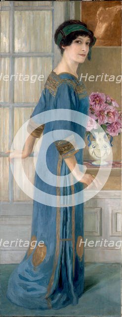 Self-portrait, 1911. Creator: Dufau, Clémentine-Hélène (1869-1937).