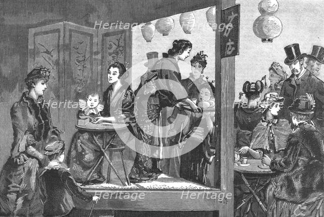 'Afternoon Tea at the Japanese Village, Knightsbridge', 1886.  Creator: Unknown.