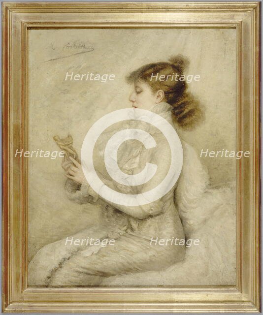 Portrait of Sarah Bernhardt (1844-1923), dramatic artist, after 1879. Creator: Madeleine Cartailhac.