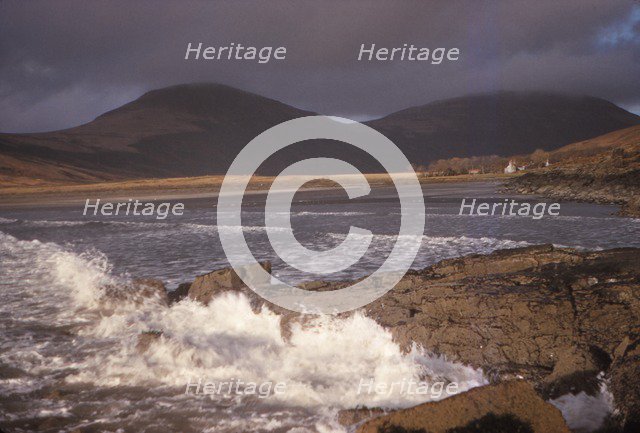 Loch Brittle in winter, Isle of Skye, Scotland, 20th century. Artist: CM Dixon.