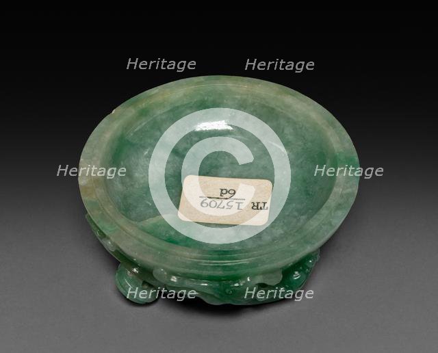 Three-Sectional Altar Group: Small Bowl with Carved Dragon, 1644-1911. Creator: Unknown.