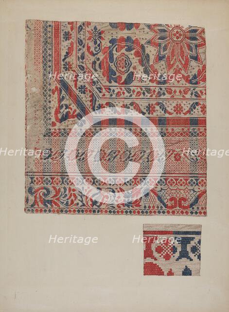 Coverlet, c. 1940. Creator: Betty Jacob.