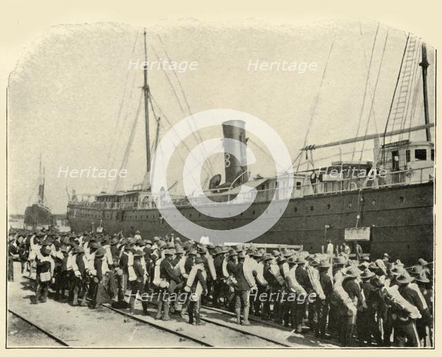'16th Infantry Embarking', Spanish-American War, June 1898, (1899).  Creator: Burr McIntosh.