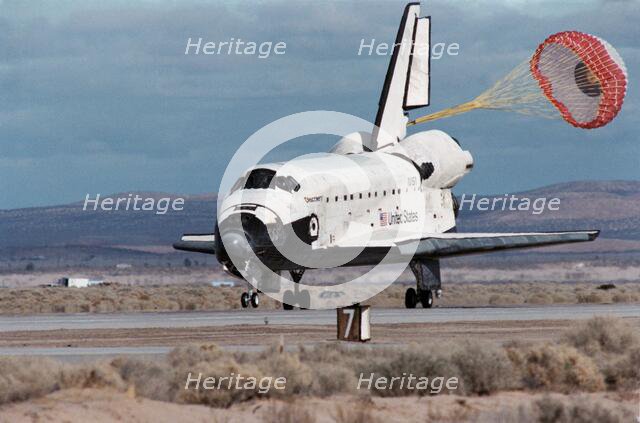 STS-53 lands at Edwards Air Force Base, USA, December 9, 1992. Creator: NASA.