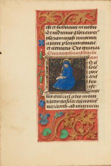 Initial I: Saint Luke; Crohin-La Fontaine Hours, (about 1480-1485?). Creators: Master of the Dresden Prayer Book, Workshop of the Master of the Dresden Prayer Book.