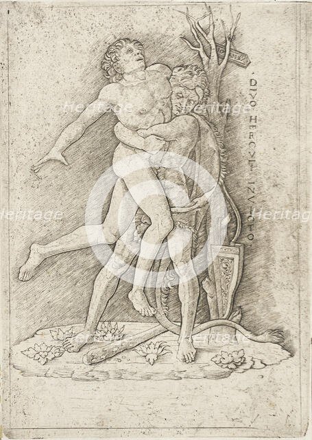 Hercules and Antaeus, after 1507. Creator: Giovanni Antonio da Brescia.
