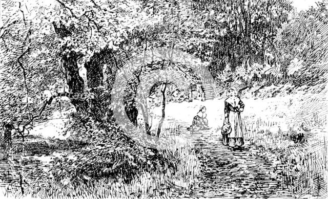 Sketches from the Picture Exhibitions: "In Peaceful Days", Yeend King - Royal Academy, 1890. Creator: Unknown.