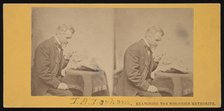 Portrait of Increase Allen Lapham (1811-1875) - Examining the Wisconsin Meteorite, Circa 1868. Creator: Hugo Broich.