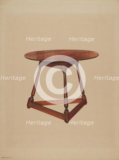 Table, c. 1937. Creator: Harry Eisman.
