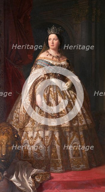 Isabella II (1830-1904), reg. Queen of Spain, married to King Francis of Spain, c19th century. Creator: Anon.