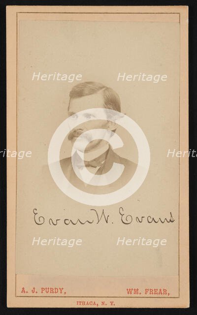 Portrait of Evan W. Evans (1827-1874), Before 1874. Creator: Purdy & Frear.
