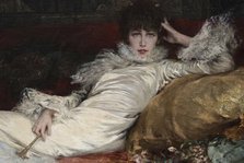 Portrait de Sarah Bernhardt, 1876. Creator: Georges Jules Victor Clairin.