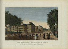 Vue du palais du Luxembourg du côté du jardin, prise de la terrasse du Petit-Luxembourg, 1817-1824. Creator: Courvoisier-Voisin, Henri (1757-1830).