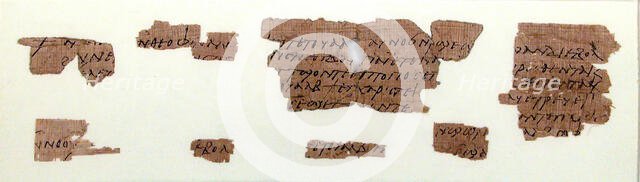 Papyri Fragments of a Letter to Epiphanius, Coptic, 7th century. Creator: Unknown.