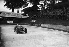 Alfa Romeo racing at Brooklands, 1938 or 1939. Artist: Bill Brunell.