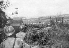 Artillery barrage before an advance, Aisne, France, 2 September 1918. Artist: Unknown