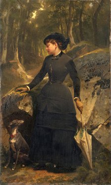 Marie Giraud, daughter of painter Charles Giraud, niece of Eugène Giraud, 1881. Creator: Pierre Francois Eugene Giraud.