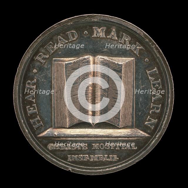 Open Book of Exodus [reverse], designed c. 1780/1790, awarded 1846. Creator: Lewis Pingo.