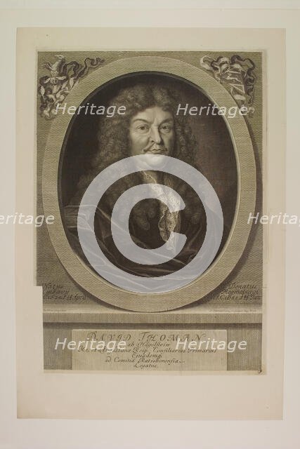 Portrait of the composer and organist David Thomann von Hagelstein, 2nd Half of 17th cen. Creator: Hainzelmann, Elias (1640-1693).