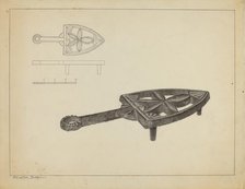 Flat Iron Holder, c. 1937. Creator: Salvatore Borrazzo.