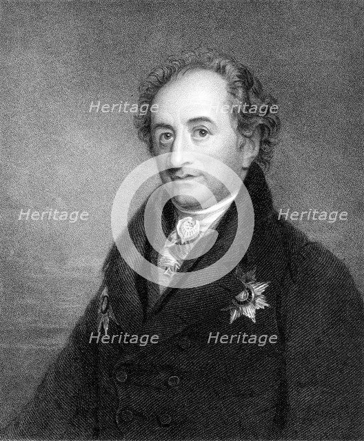 Johann Wolfgang von Goethe, German poet, dramatist and scientist, c1830. Artist: Unknown