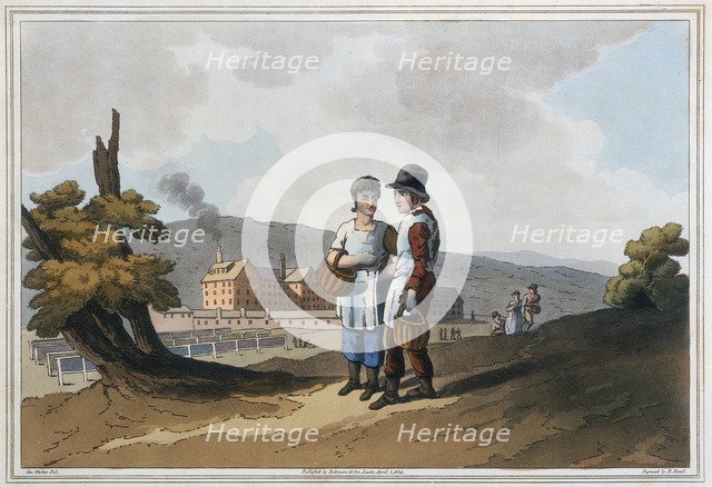 Child factory workers, 1814. Artist: Robert Havell
