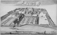 Inner and Middle Temple, City of London, 1700.                                                       Artist: Anon