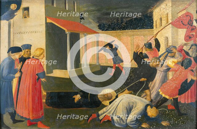 The Martyrdom of Saint Mark (Predella of the Tabernacle of the Linaioli) , ca. 1433. Creator: Angelico, Fra Giovanni, da Fiesole (ca. 1400-1455).