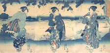 Women Near a River, ca. 1850. Creator: Utagawa Kuniyoshi.