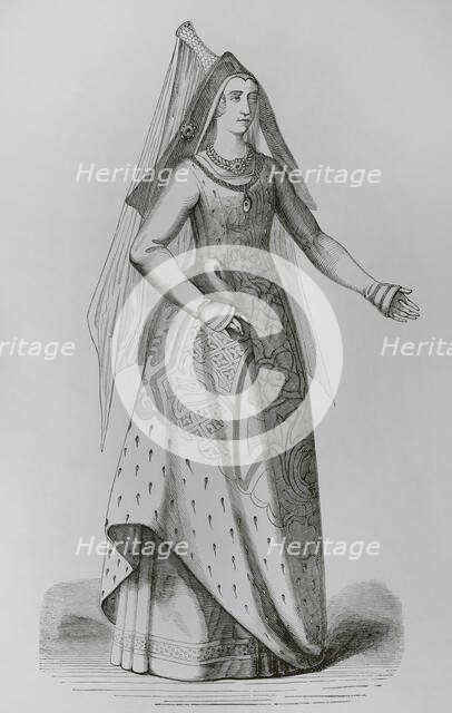 Portrait of Mary of Burgundy (1457-1482), Duchess of Burgundy, 1878.  Creator: Unknown.