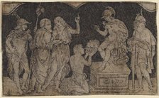 Artaxerxes Receiving the Head of Cyrus, c. 1490/1510. Creator: Peregrino da Cesena.