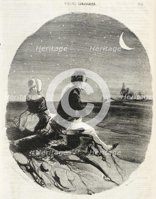 Madame Anastasie Boujot est de première force..., 1842. Creator: Honore Daumier.