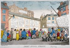 'Joint Stock Street', 1809. Artist: Anon