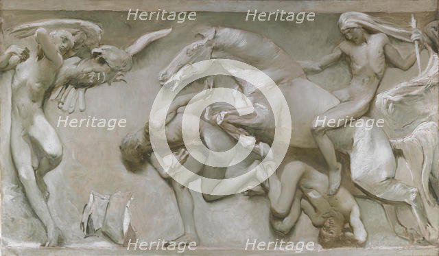 From the Great Discoveries, Through the Gloomy Ages..., 1906. Creator: Sartorio, Giulio Aristide (1860-1932).