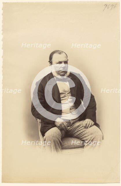 Portrait of a Seated Man, about 1858. Creator: Gustave Le Gray.