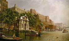 'York Water Gate and the Adelphi from the River' 1872.  Artist: John Scorrer O'Connor