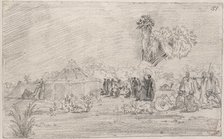 Tribesmen and tent. Creator: Unknown.