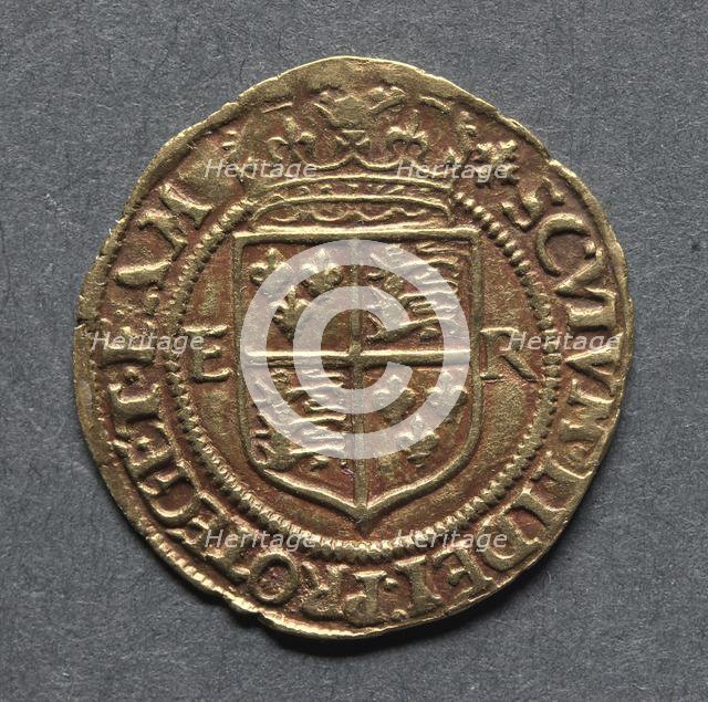 Halfcrown (reverse), 1560-1561. Creator: Unknown.