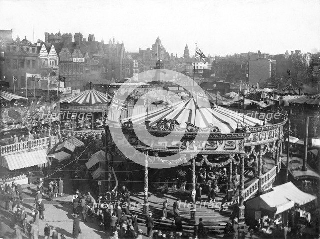 Goose Fair, Market Place, Nottingham, Nottinghamshire, 1926. Artist: Henson & Co