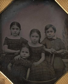 Professor Schneider's Children, ca. 1842. Creators: W. & F. Langenheim, William Langenheim.