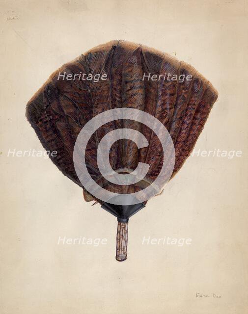 Fan, c. 1938. Creator: Edna C. Rex.