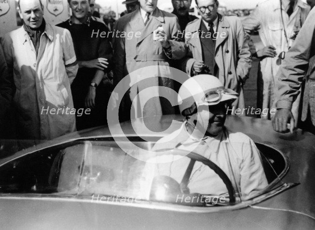 Hermann Lang in a Mercedes Benz 300 SL, Nurburgring 1000km, 1952. Artist: Unknown