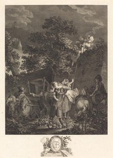 L'enlevement nocturne, 1780. Night Abuction. Creator: Nicolas Ponce.
