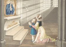 Mother and Daughter in Prayer, ca. 1811-17. Creator: Julius Schnorr von Carolsfeld.