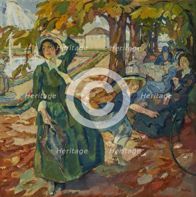 In the Schleissheim Park, c. 1906.